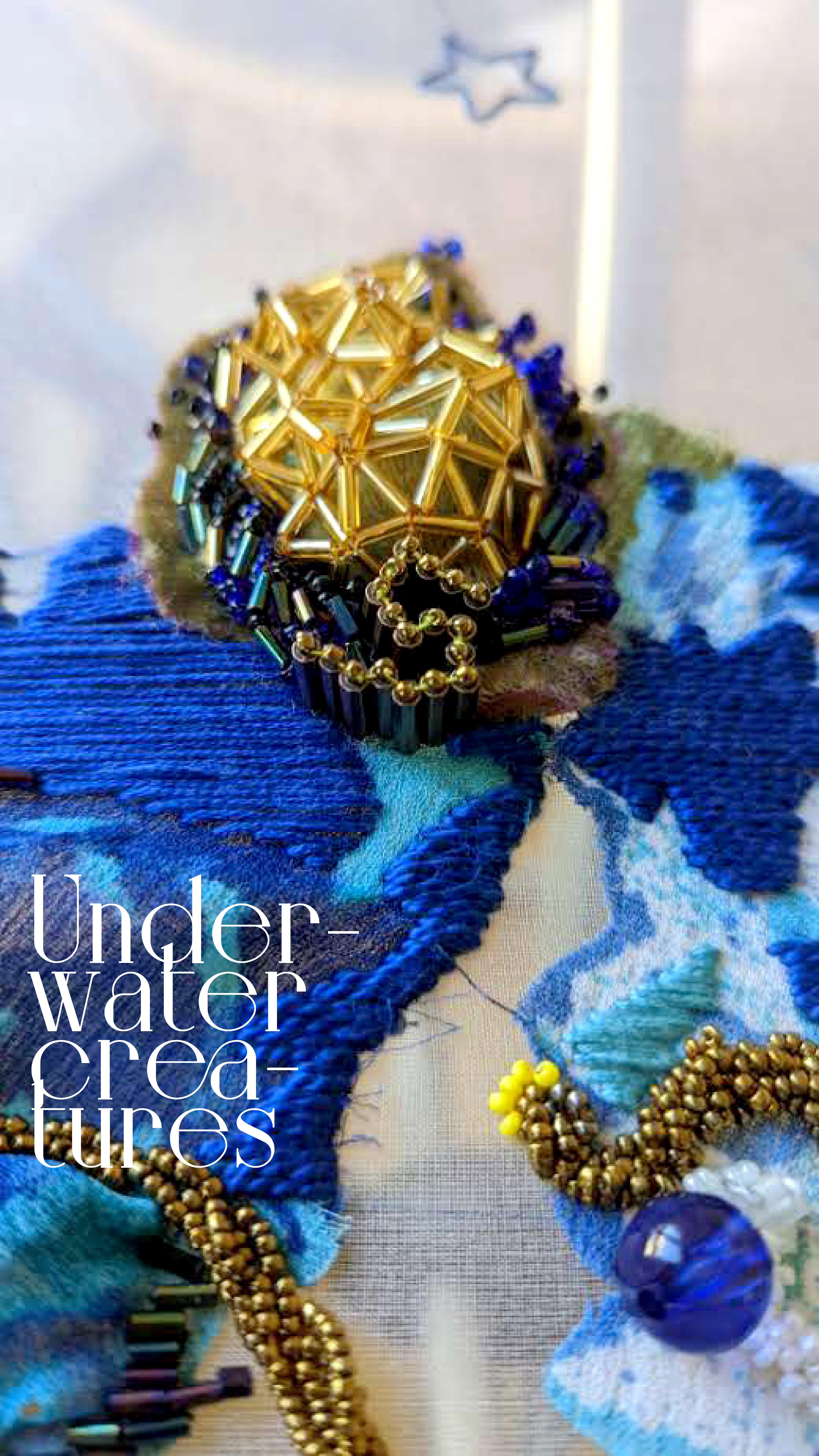 Under the Water Embroidery - Coral Reef Detail